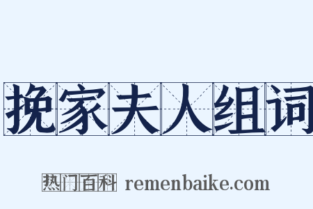 挽家夫人组词是什么意思的图片